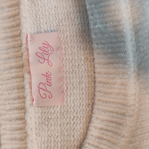 Pink Lily White and Gray Stripe Sweater Size Small - Picture 6 of 8